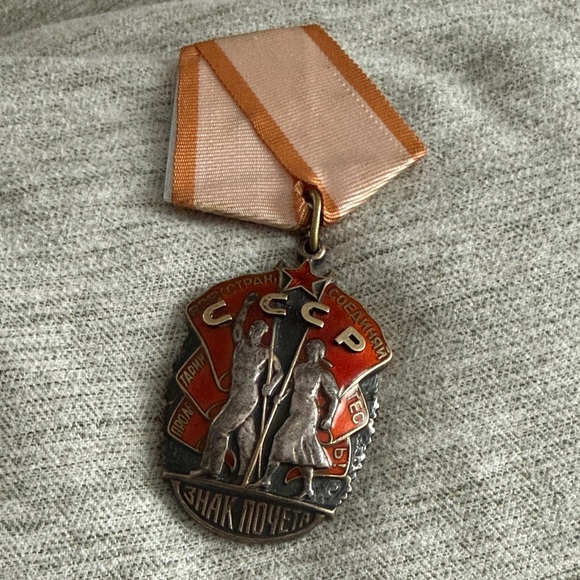 Soviet Russian Vintage Original Amazing Silver Order Of The Badge Of Honor